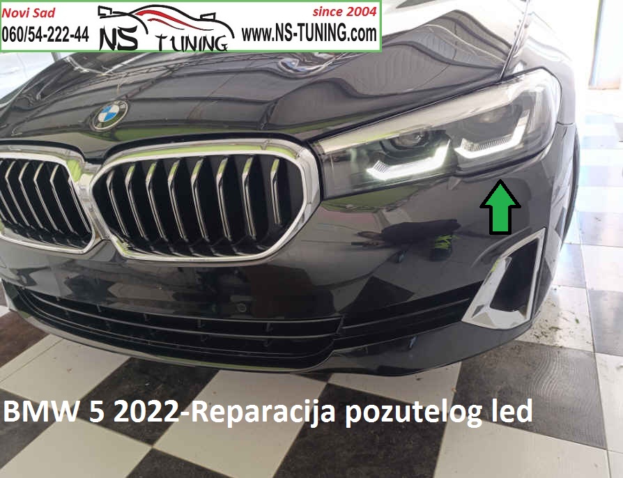 bmw 5 g30 lci 2021 2022 2023 led far reparacija pozutelo led dnevno svetlo servis farova novi sad ns tuning